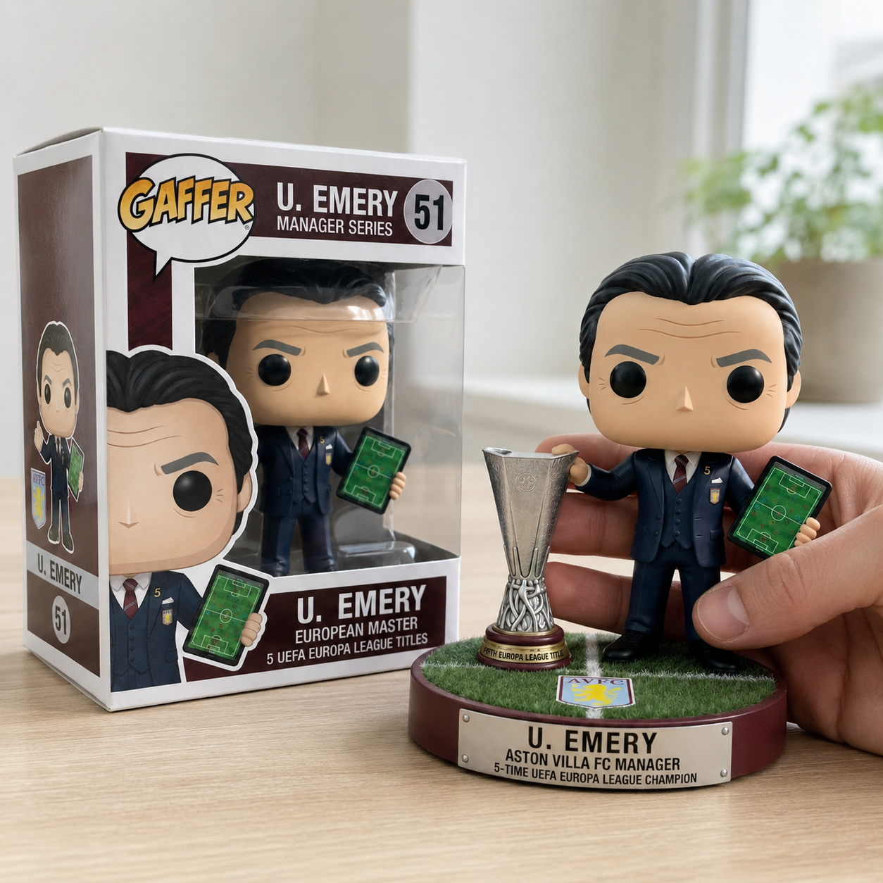 U. Emery 5th European Trophy Collectible Figure