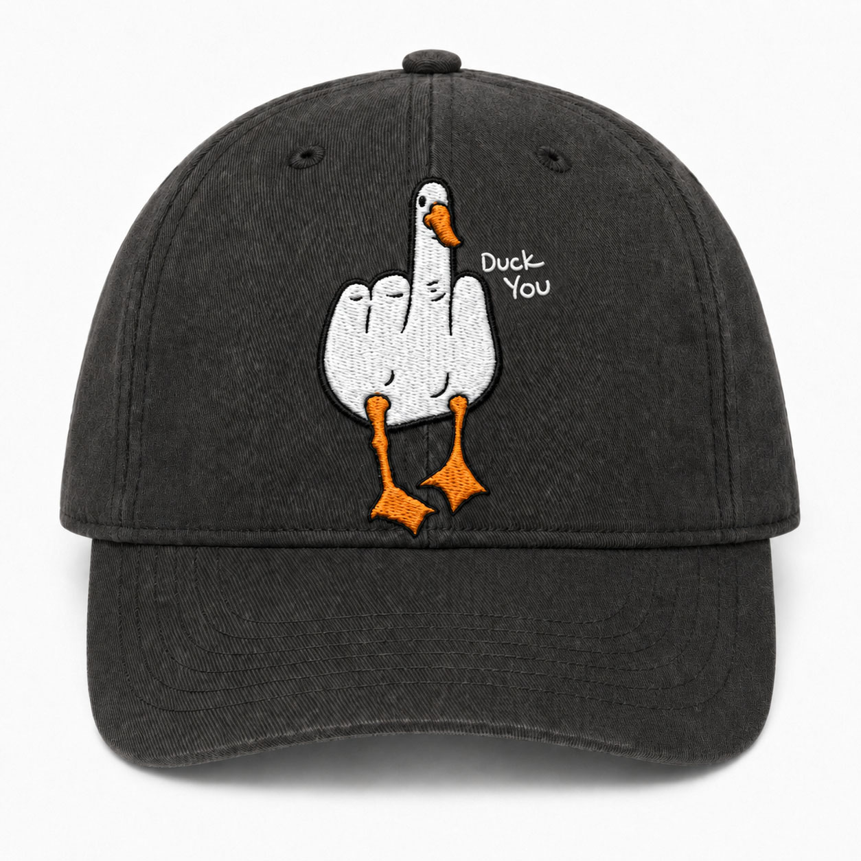 Funny Duck Middle Finger Baseball Cap