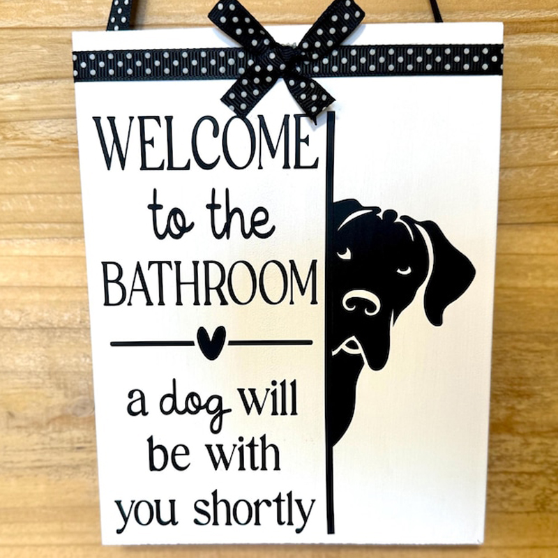 🐶Funny Dog Bathroom sign