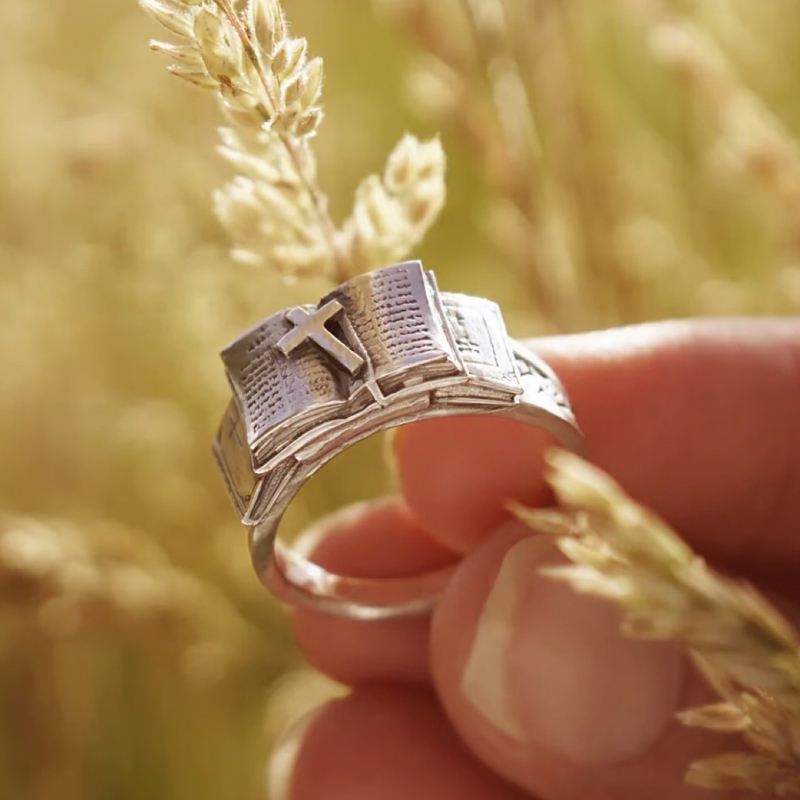 Bible Ring with Cross