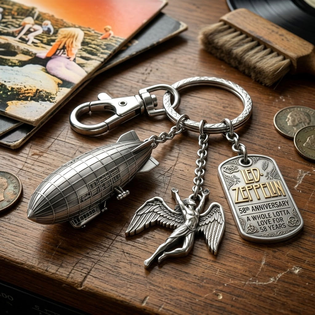 Led Zeppelin 58th Anniversary Keychain