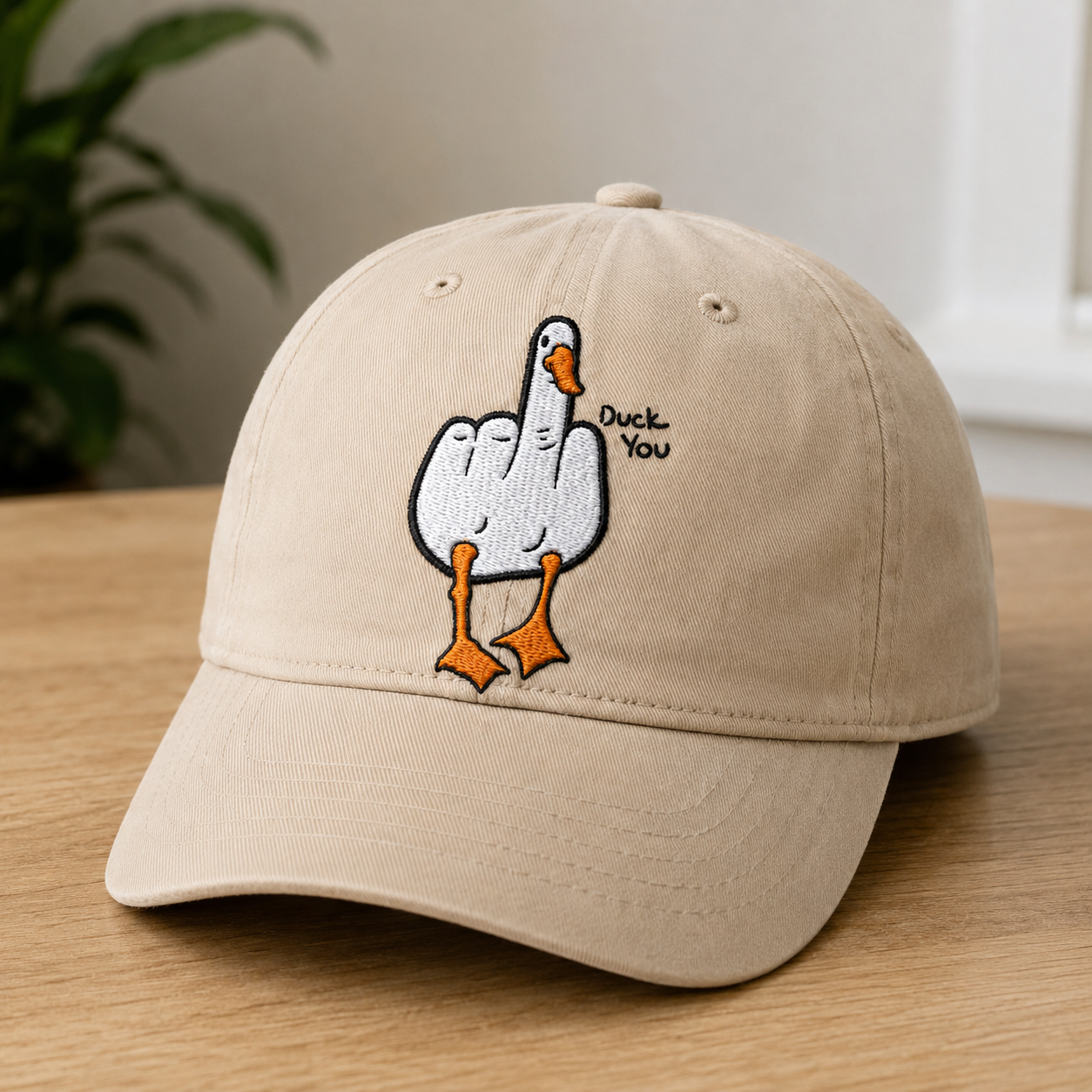 Funny Duck Middle Finger Baseball Cap