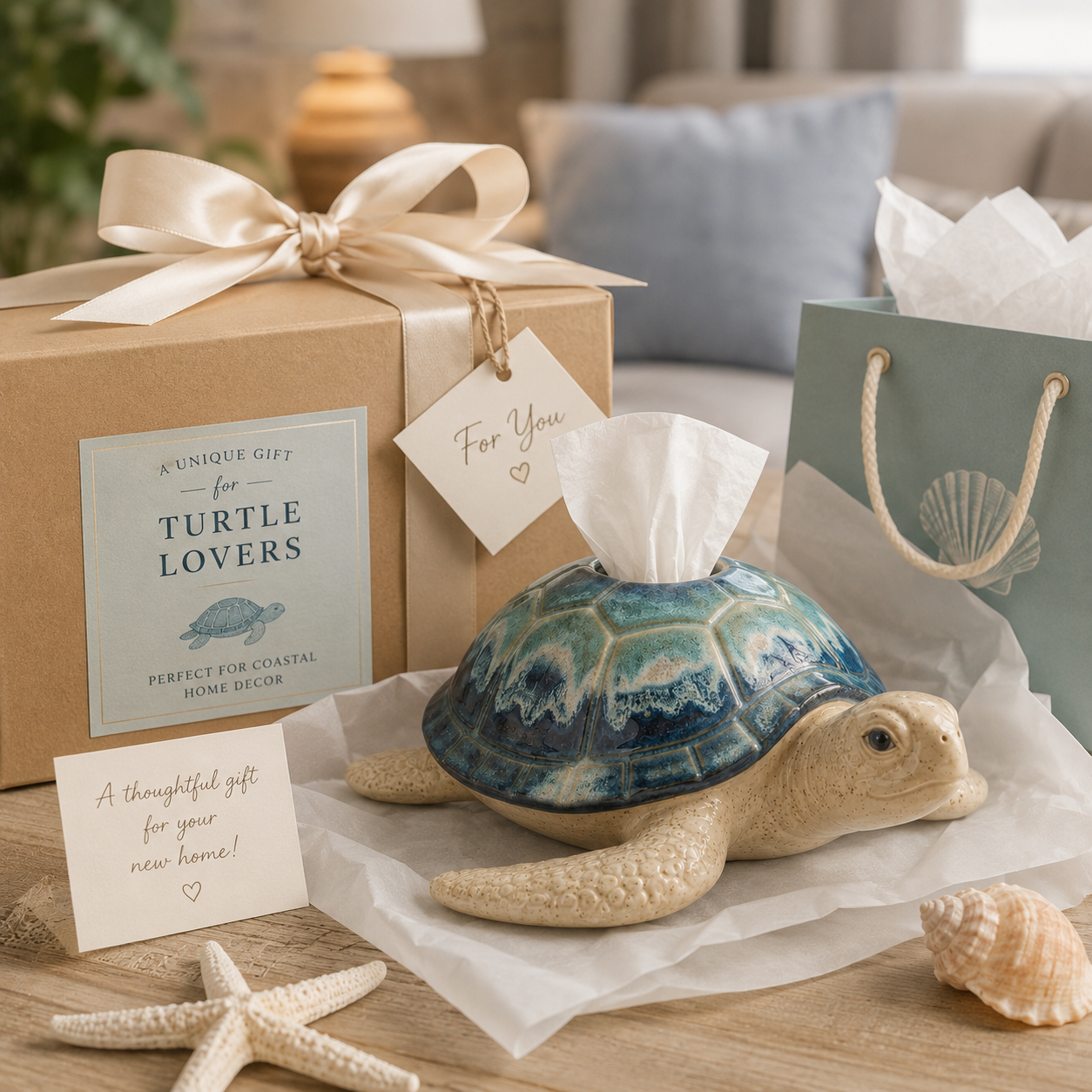 Sea Turtle Tissue Box Cover