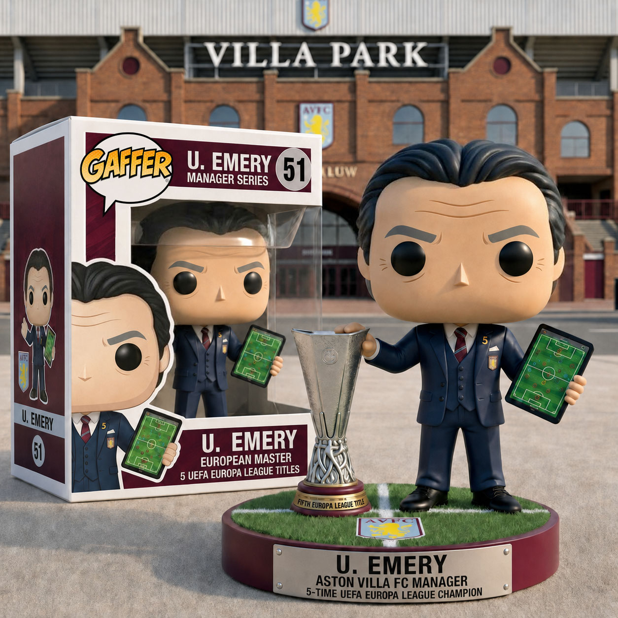U. Emery 5th European Trophy Collectible Figure