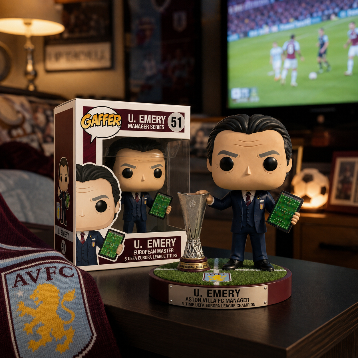 U. Emery 5th European Trophy Collectible Figure