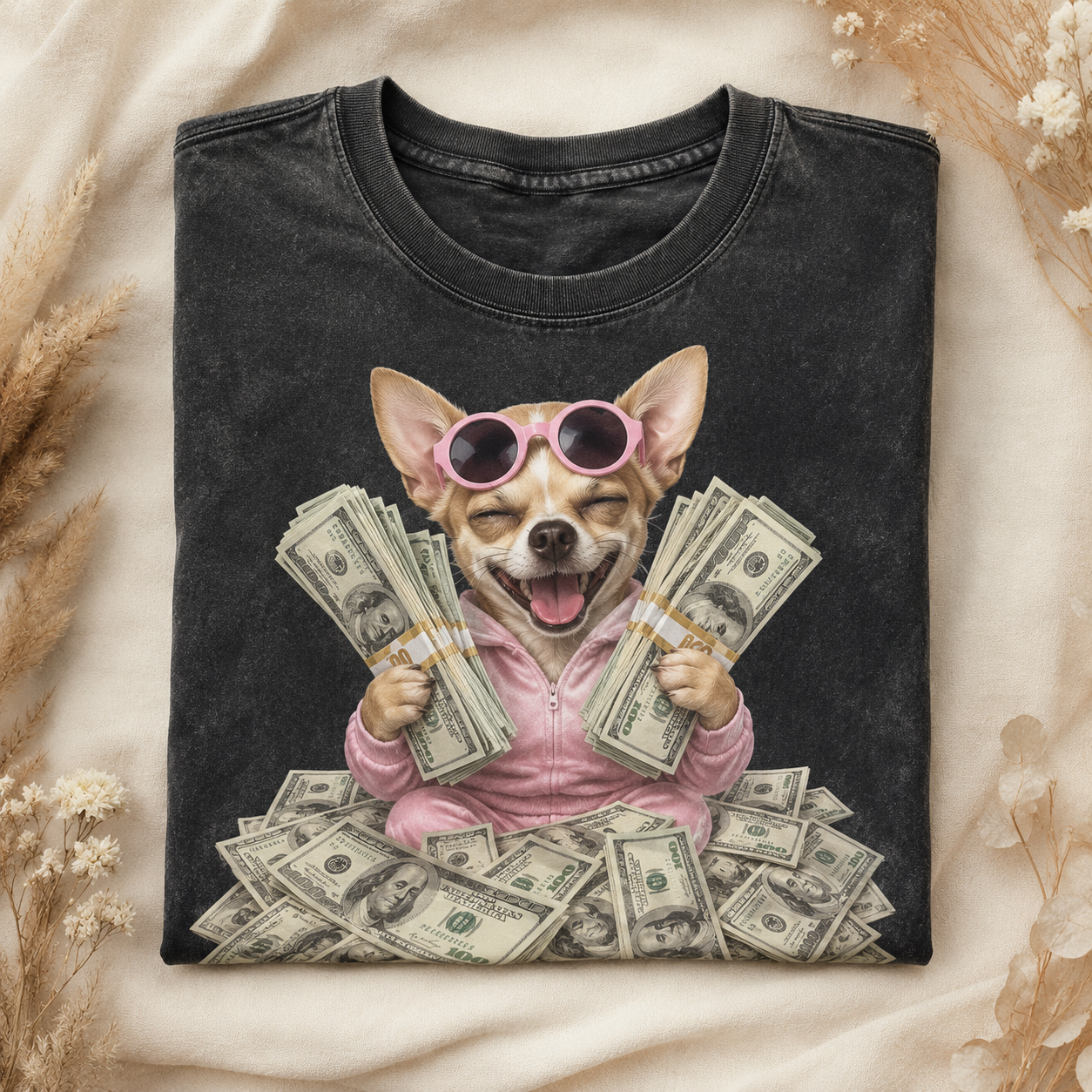 Money Talks, My Dog Listens – Vintage Chihuahua Tee