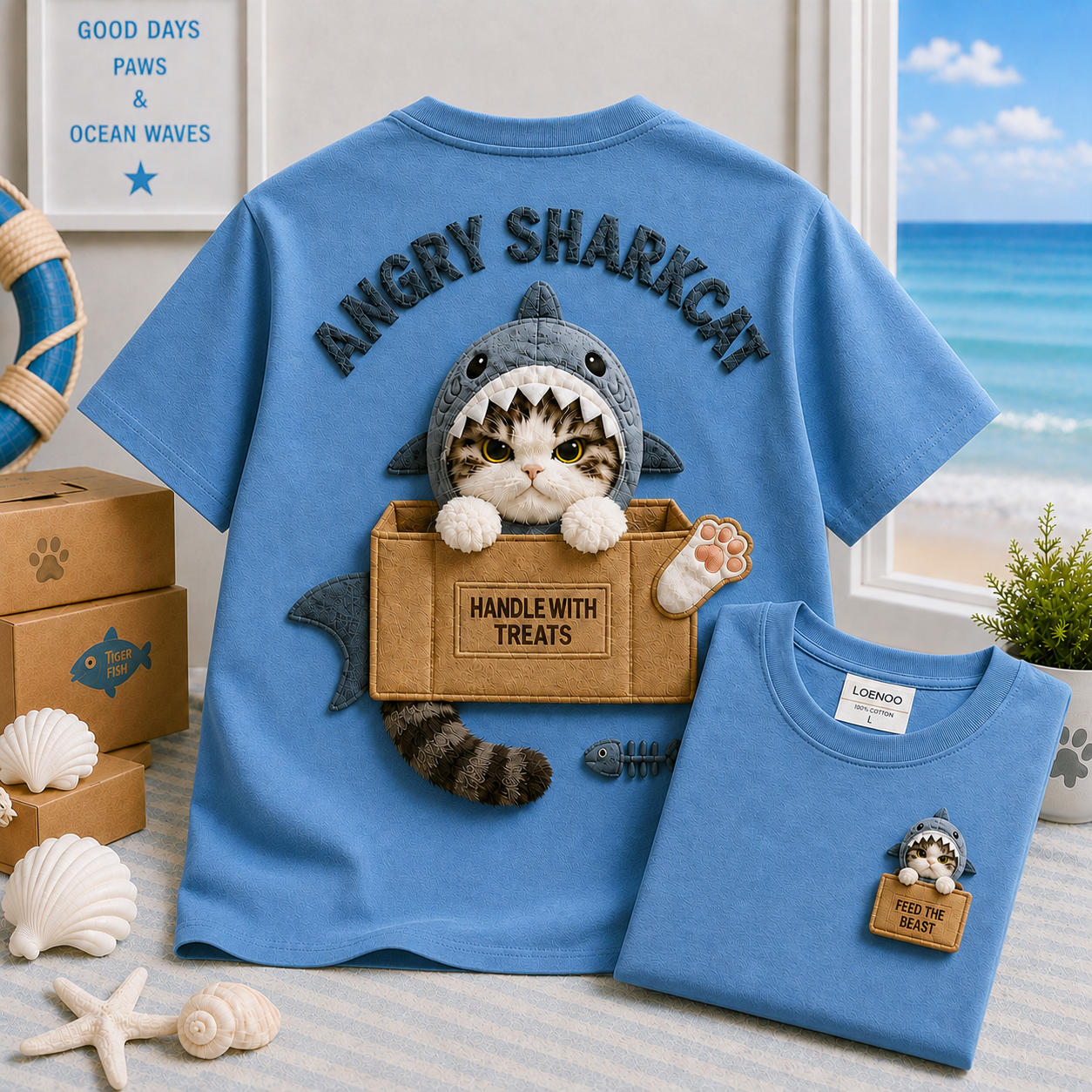 Tiny Sharkcat Attitude Tee