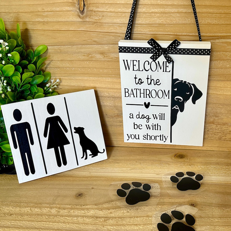 🐶Funny Dog Bathroom sign