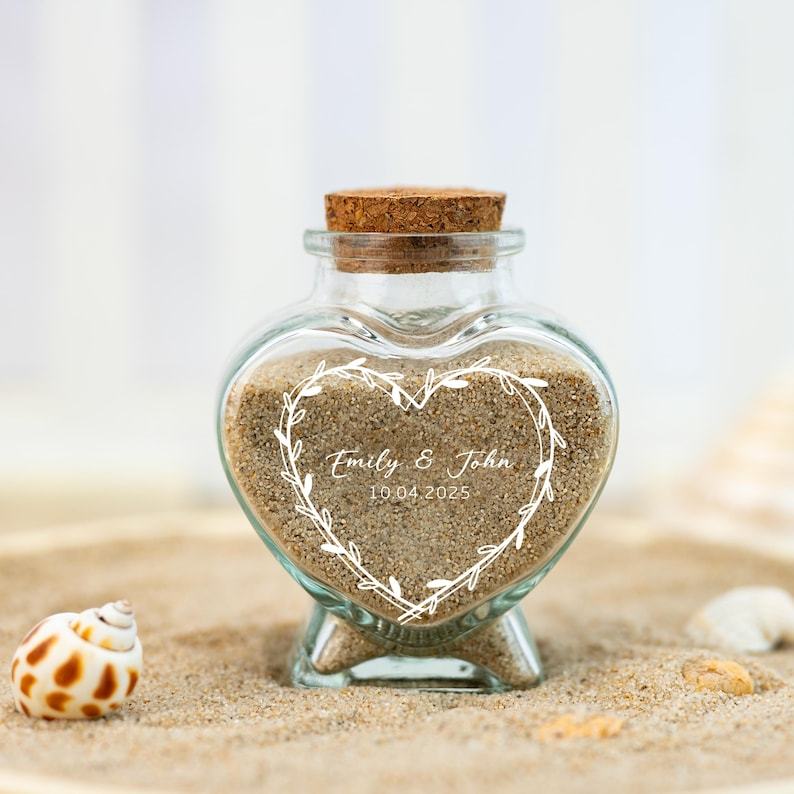 Personalized Honeymoon Keepsake Sand Jar