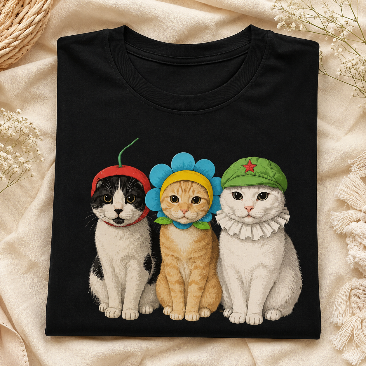 Cozy Cat Crew – Vintage Cat Tee