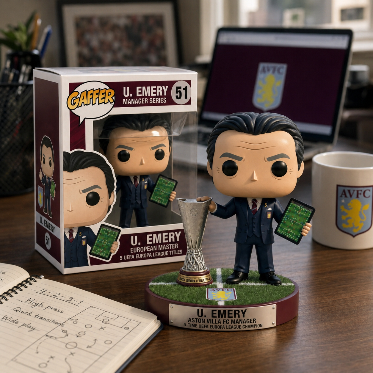 U. Emery 5th European Trophy Collectible Figure