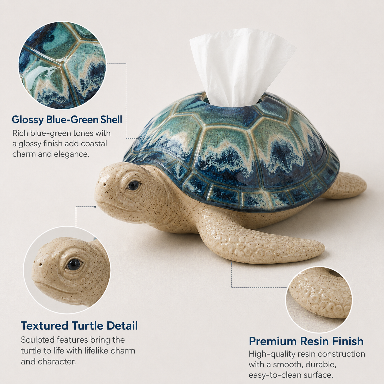 Sea Turtle Tissue Box Cover