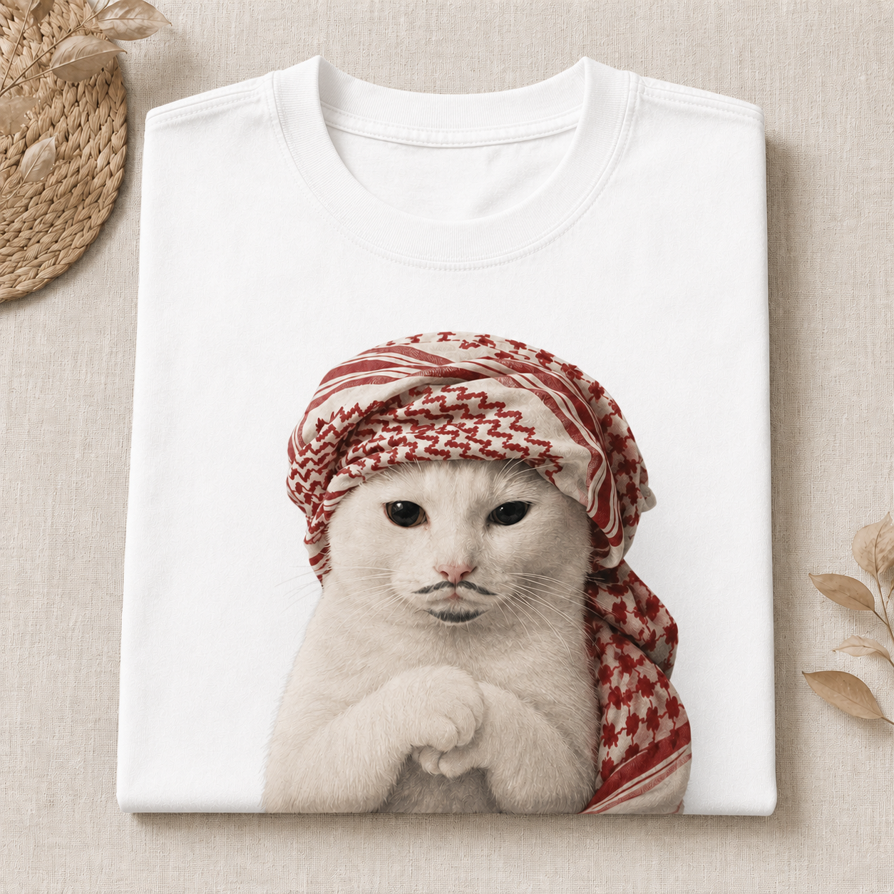 Cozy Winter Cat – Vintage Scarf Cat Tee