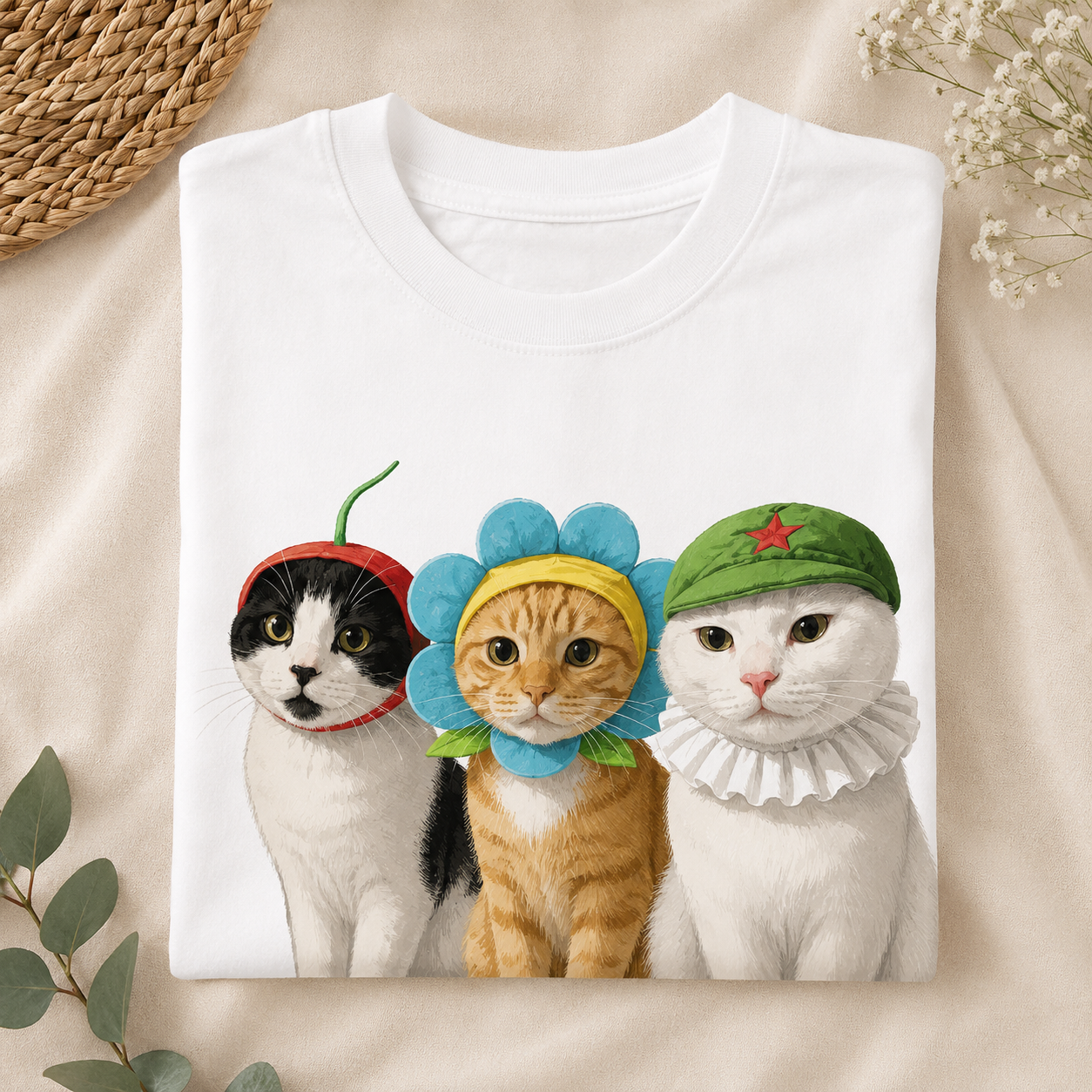 Cozy Cat Crew – Vintage Cat Tee