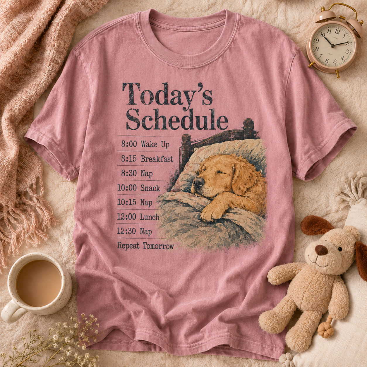 🐶 Today's Schedule: Eat. Nap. Repeat Comfort Tee