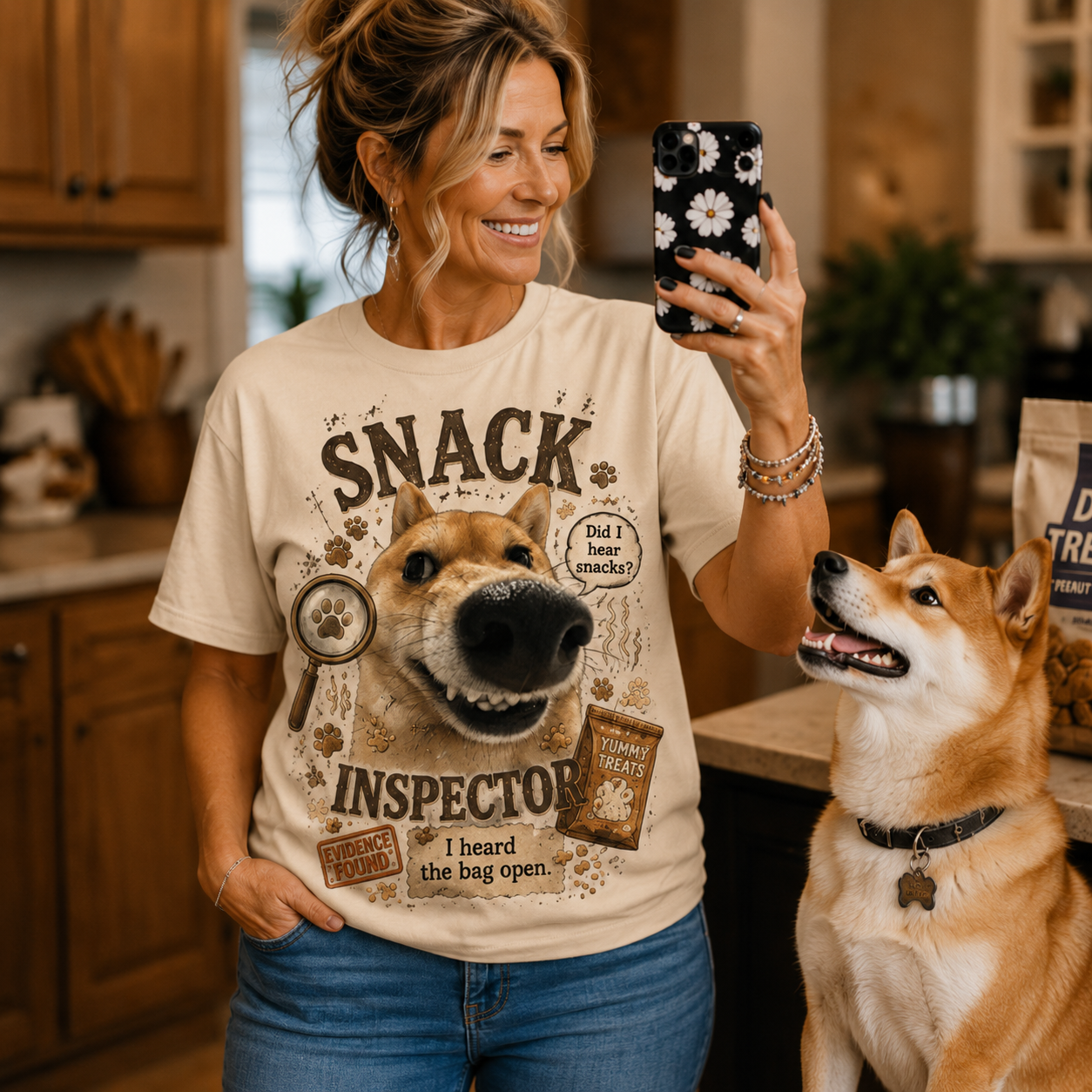 Snack Inspector Tee – I Heard the Bag Open🐶🔍