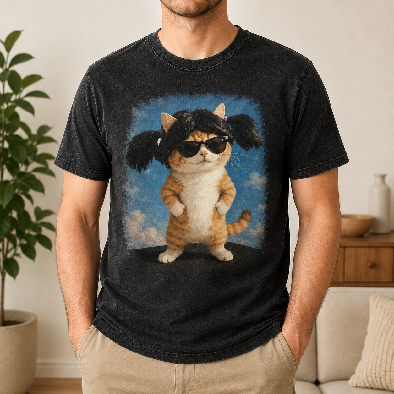Chill Cat Energy – Vintage Sunglasses Cat Tee