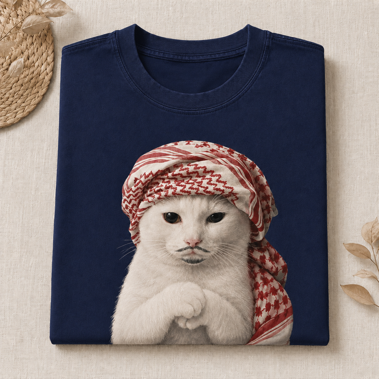 Cozy Winter Cat – Vintage Scarf Cat Tee