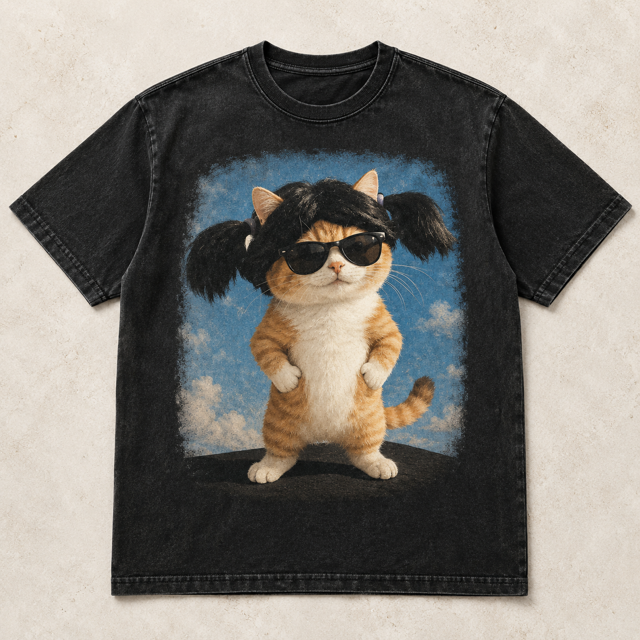 Chill Cat Energy – Vintage Sunglasses Cat Tee