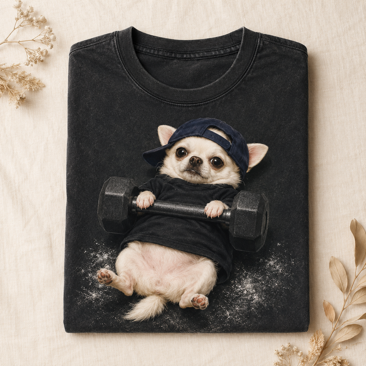Gym Buddy Pup – Vintage Workout Dog Tee