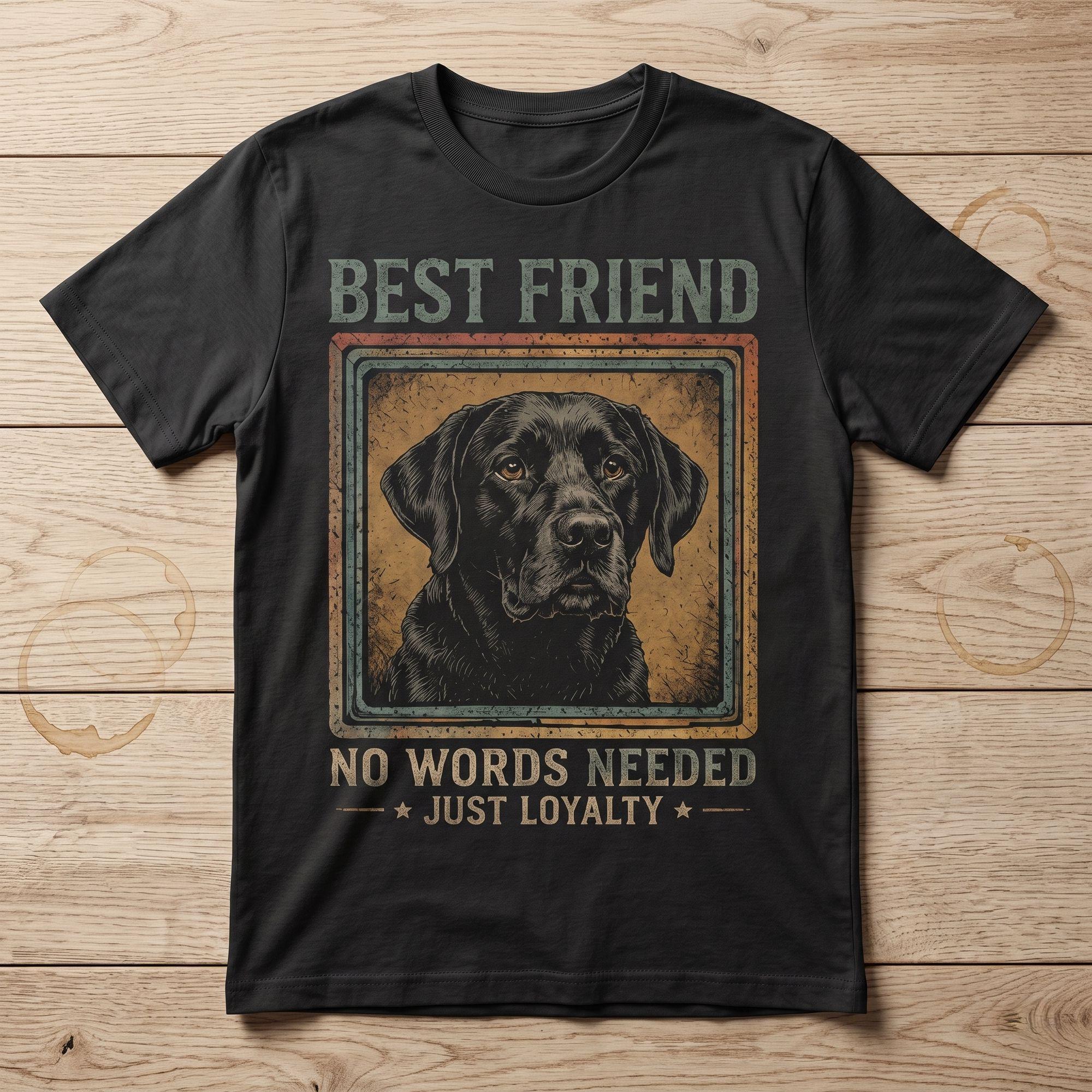Vintage Black Labrador Dog Lover T-shirt