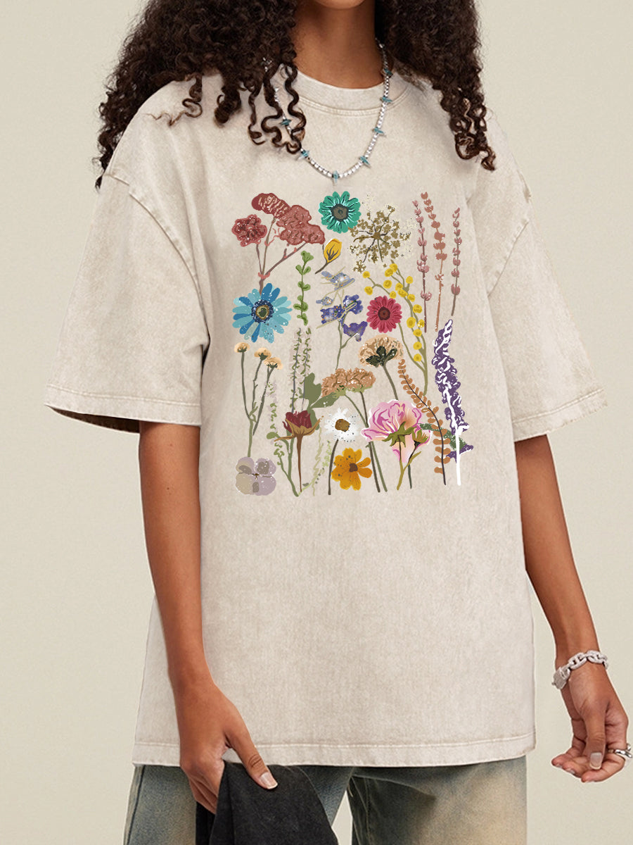 Vintage Flowers Washed T-Shirt