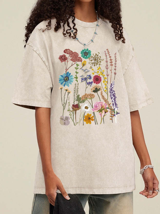Vintage Flowers Washed T-Shirt