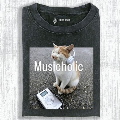 MUSICHOLIC CAT T-SHIRT