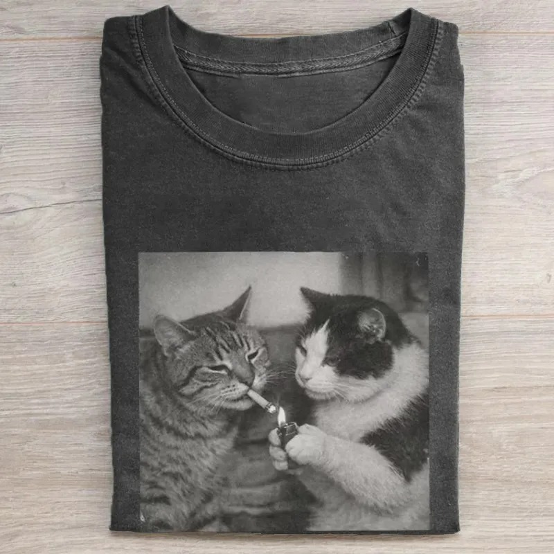 Fun Retro Cat T-Shirt