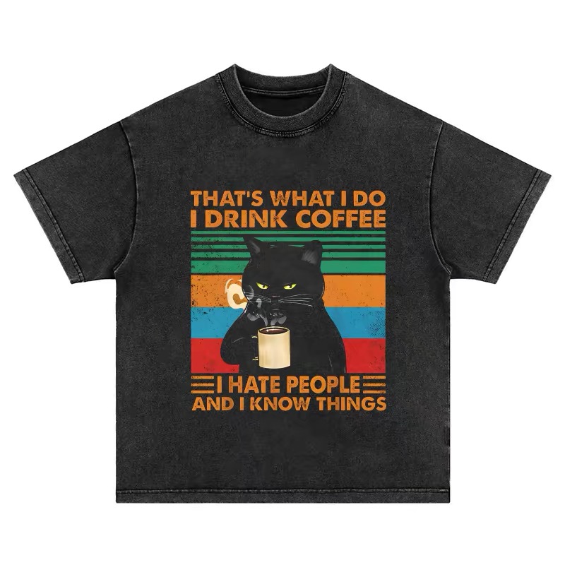 DRINK COFFEE CAT T-SHIRT