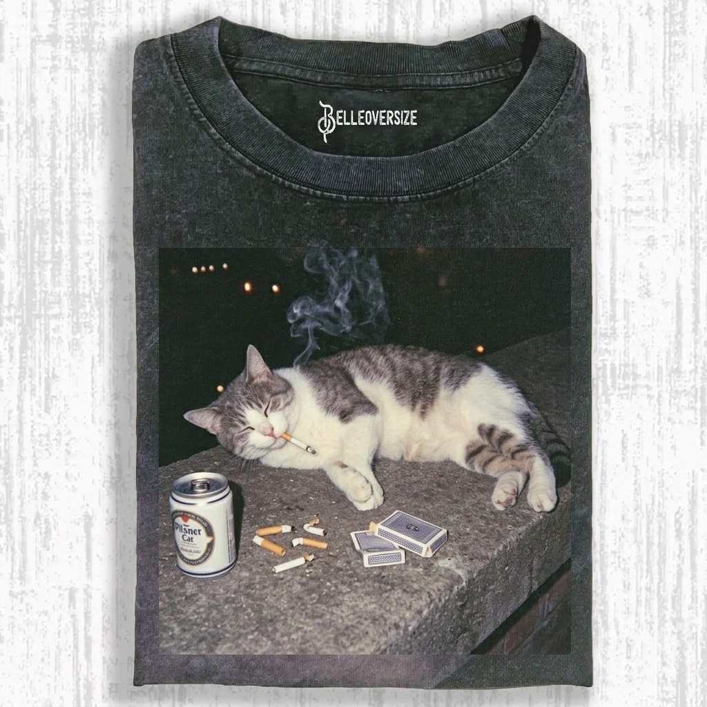 Smoking Cat T-shirt