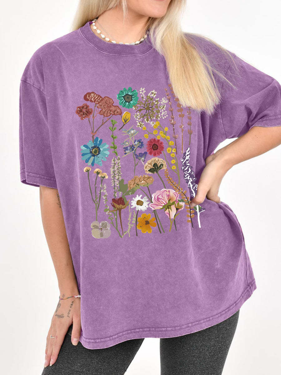Vintage Flowers Washed T-Shirt