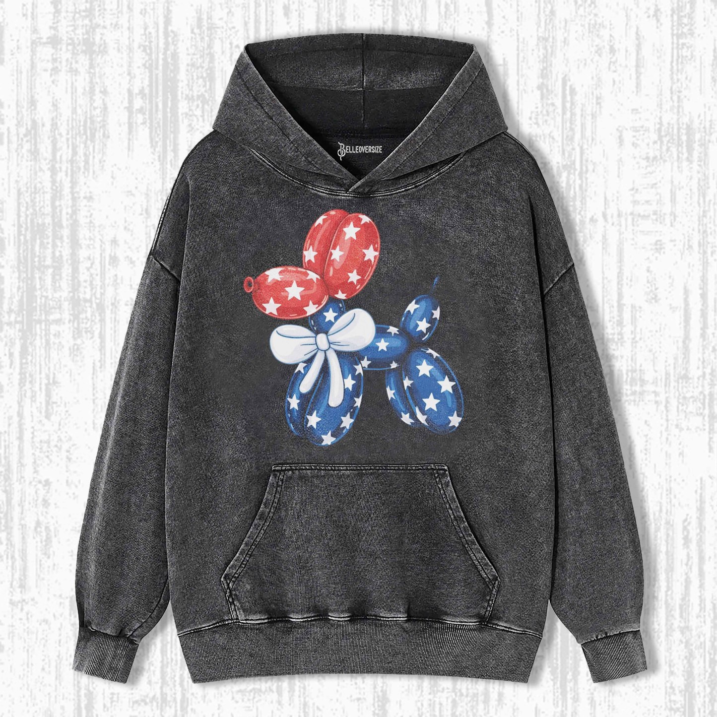 4TH OF JULY BALLOON DOG HOODIE