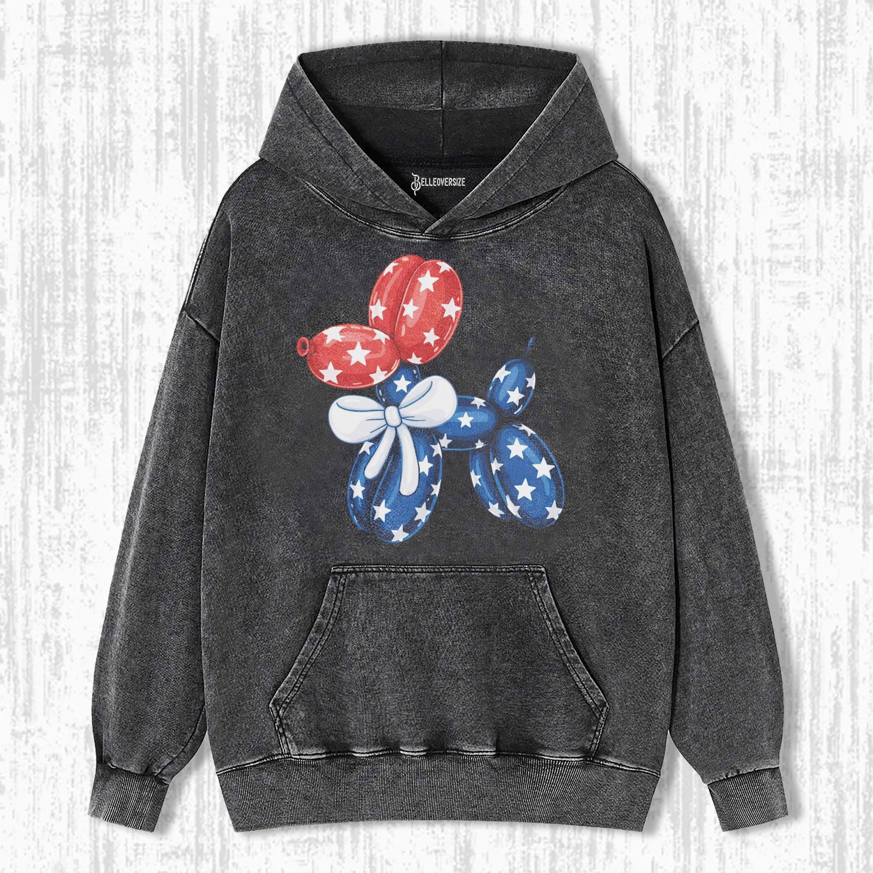 4TH OF JULY BALLOON DOG HOODIE