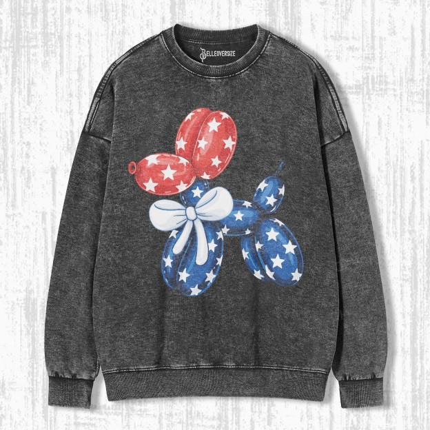 4TH OF JULY BALLOON DOG SWEATSHIRTS