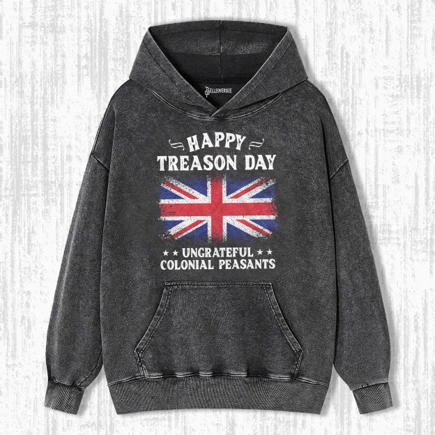 4TH OF JULY FUNNY HAPPY TREASON DAY HOODIE