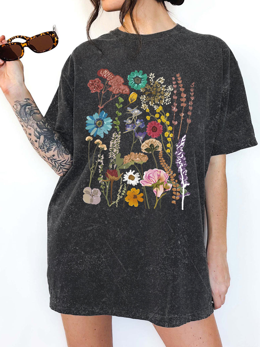 Vintage Flowers Washed T-Shirt