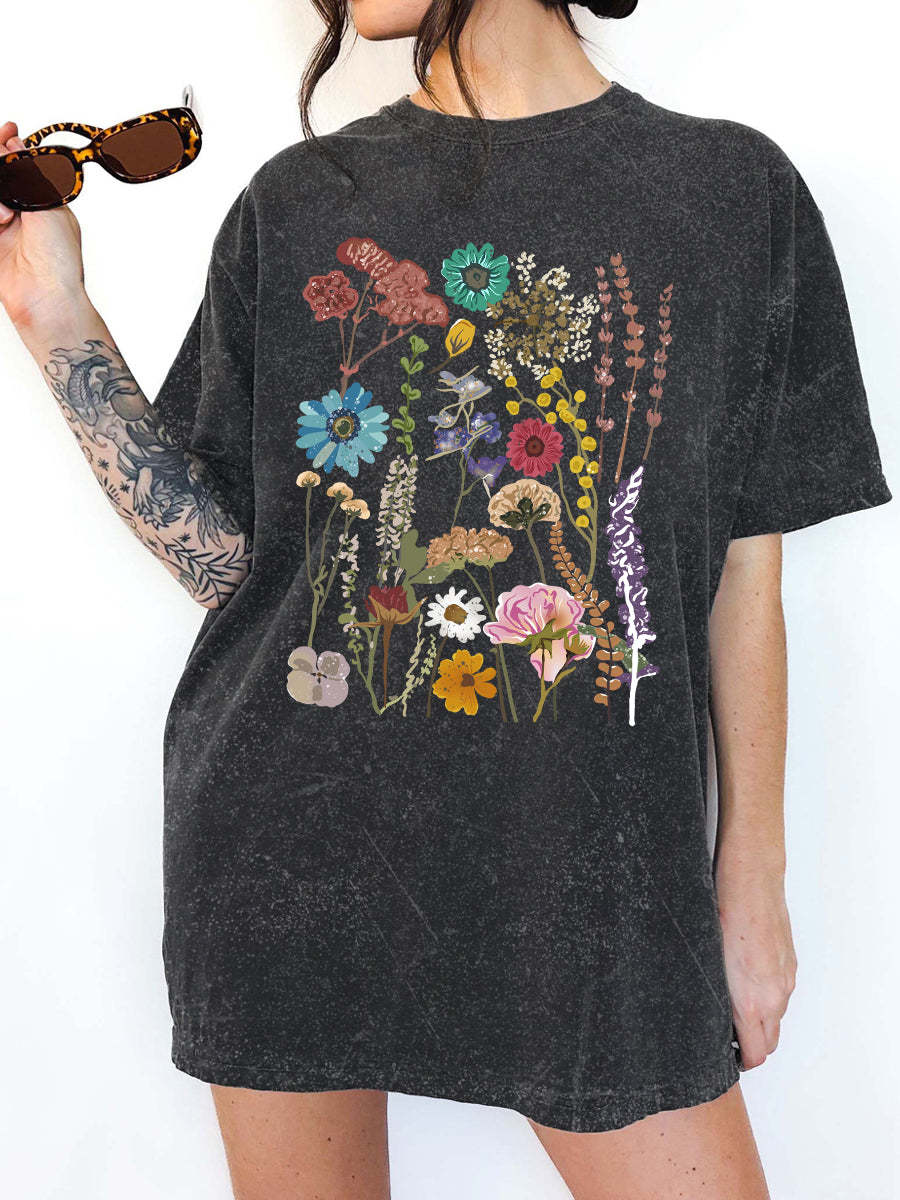 Vintage Flowers Washed T-Shirt