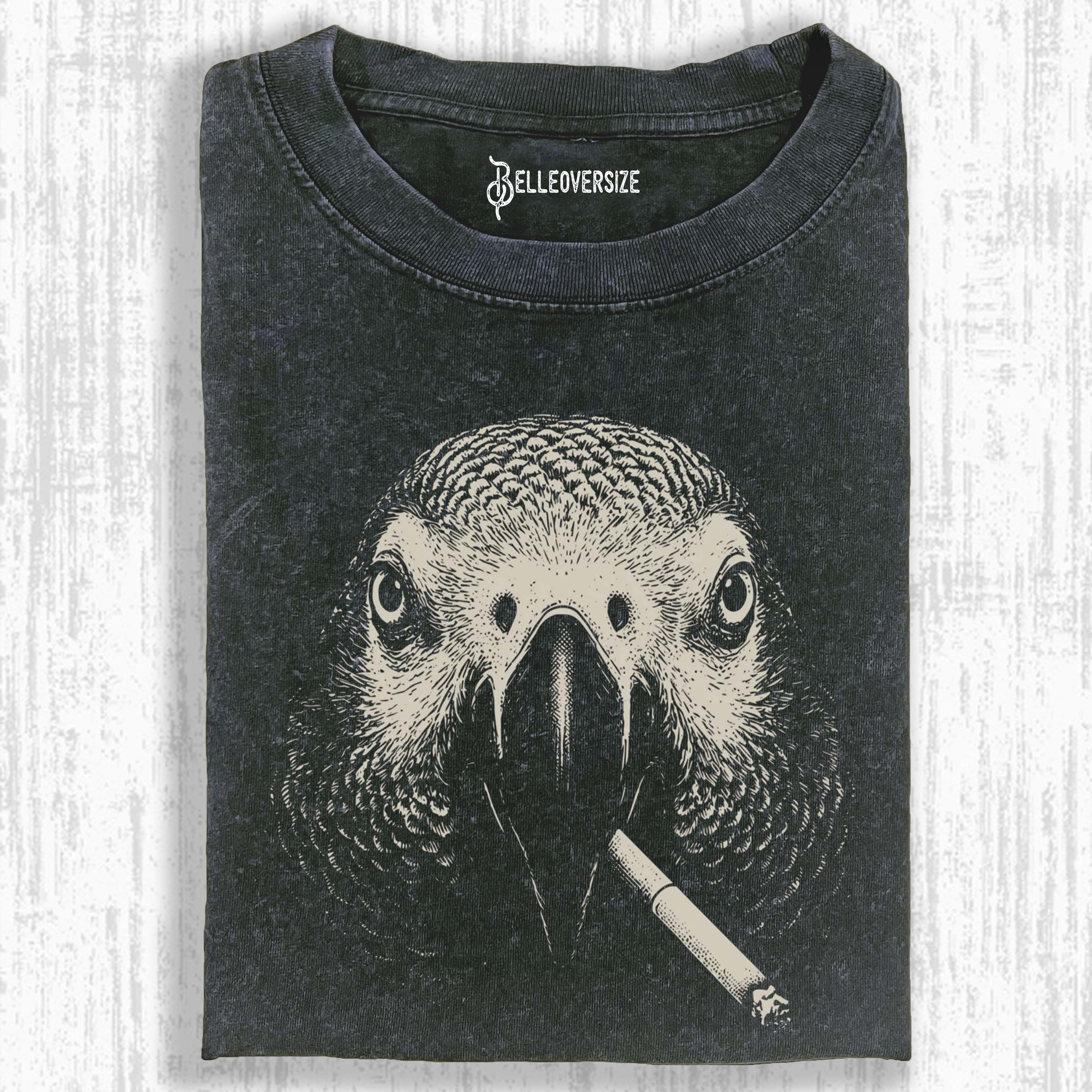 AFRICAN GREY PARROT VINTAGE Y2K T-SHIRT