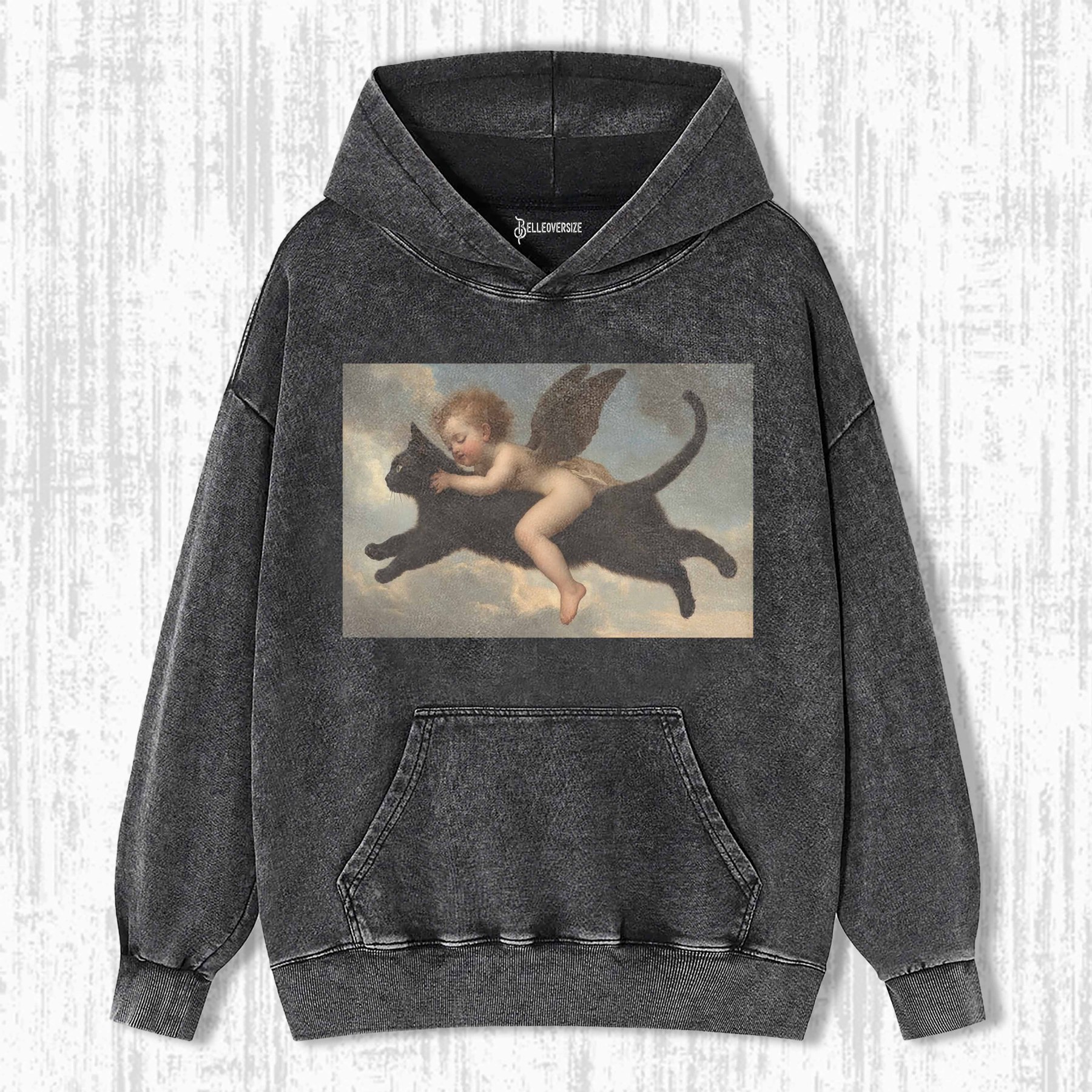 ANGEL & BLACK CAT HOODIE