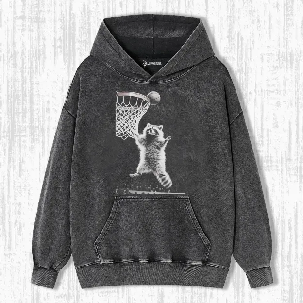 BASKETBALL EXPERT RACCOON  HOODIE