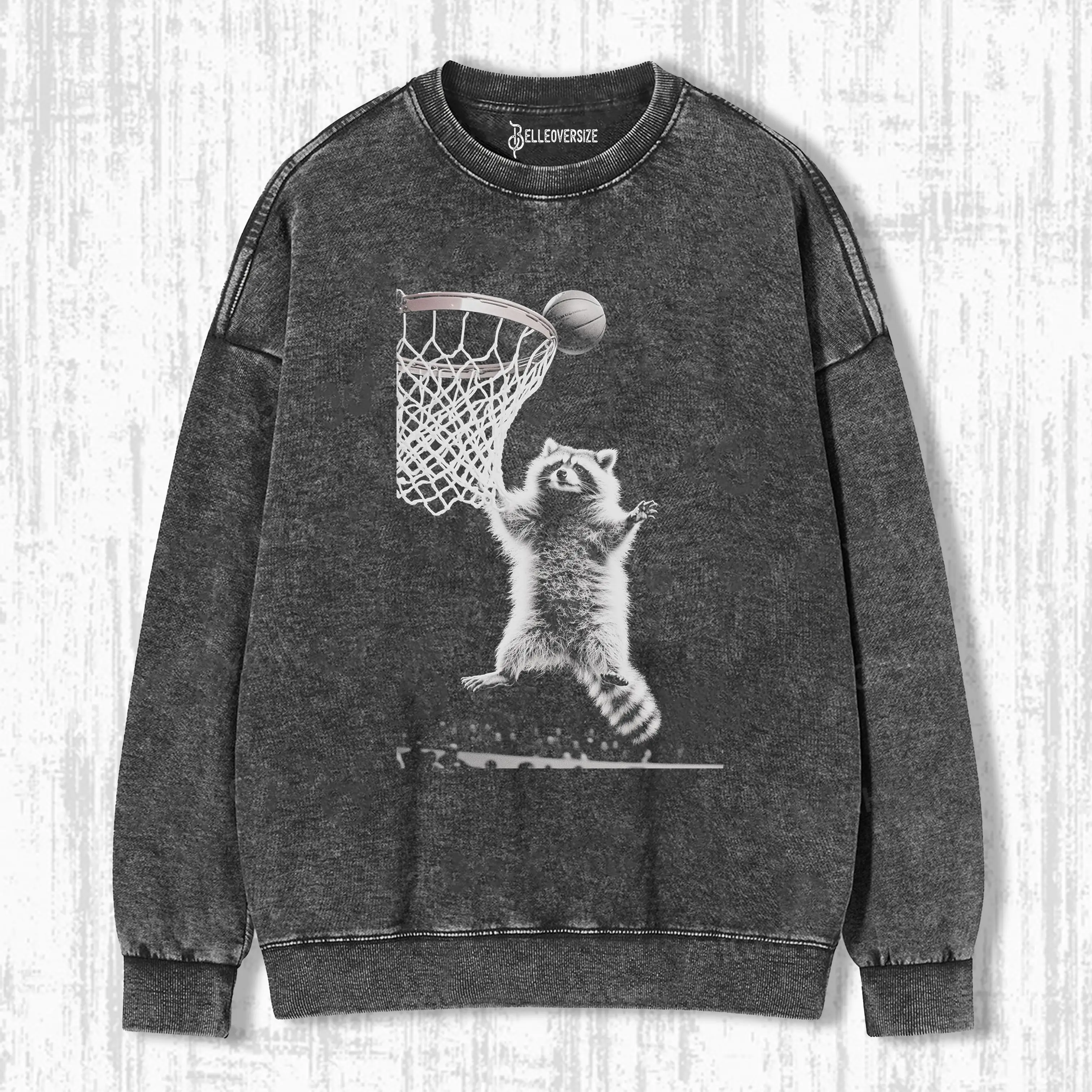 BASKETBALL EXPERT RACCOON  SWEATSHIRTS