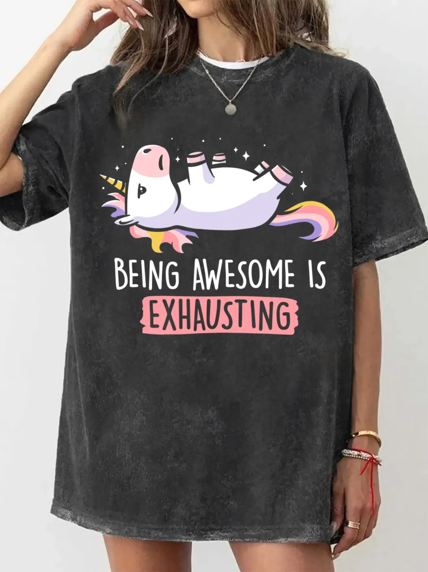 BEING AWESOME IS EXHAUSTING T-SHIRT
