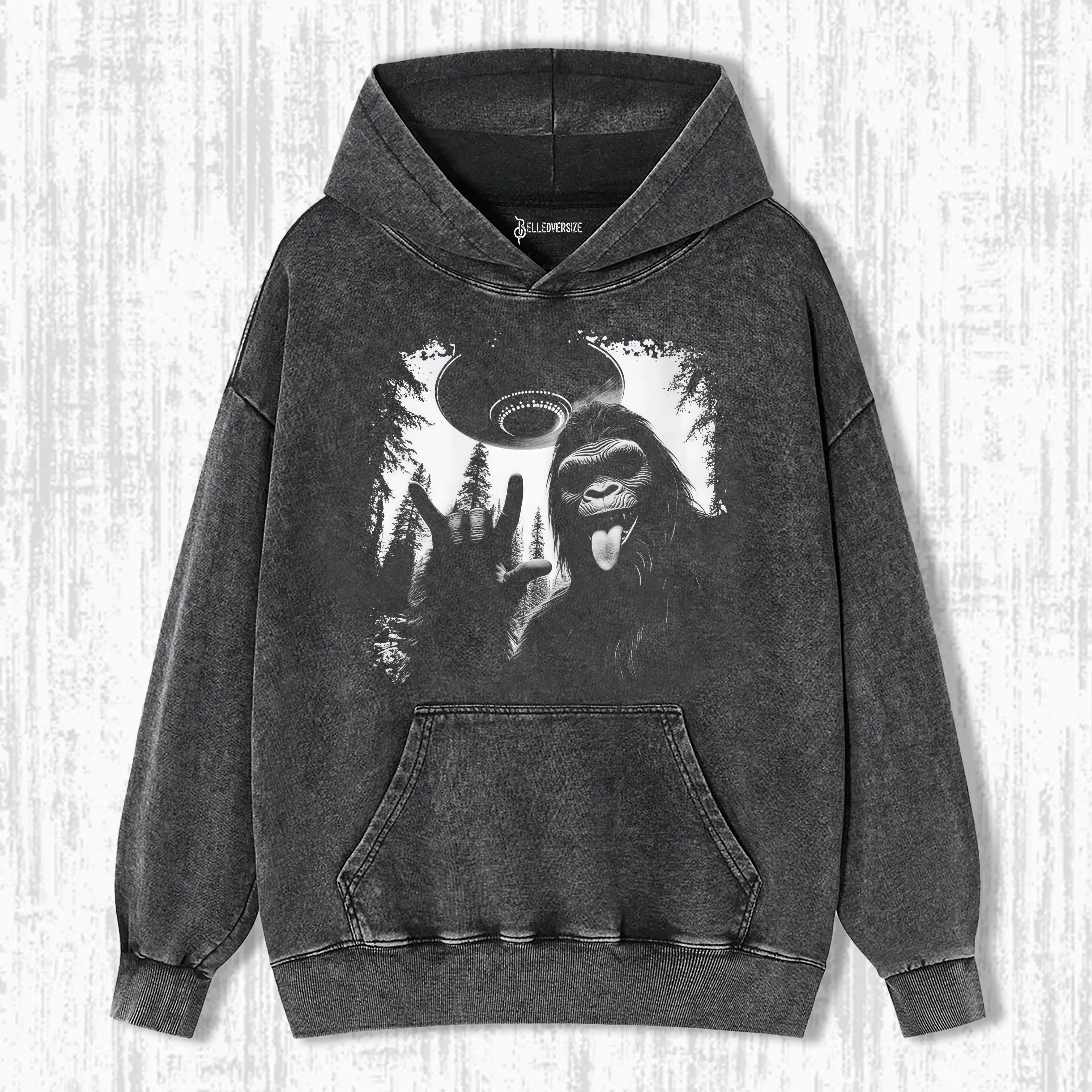 BIGFOOT AND UFO  HOODIE