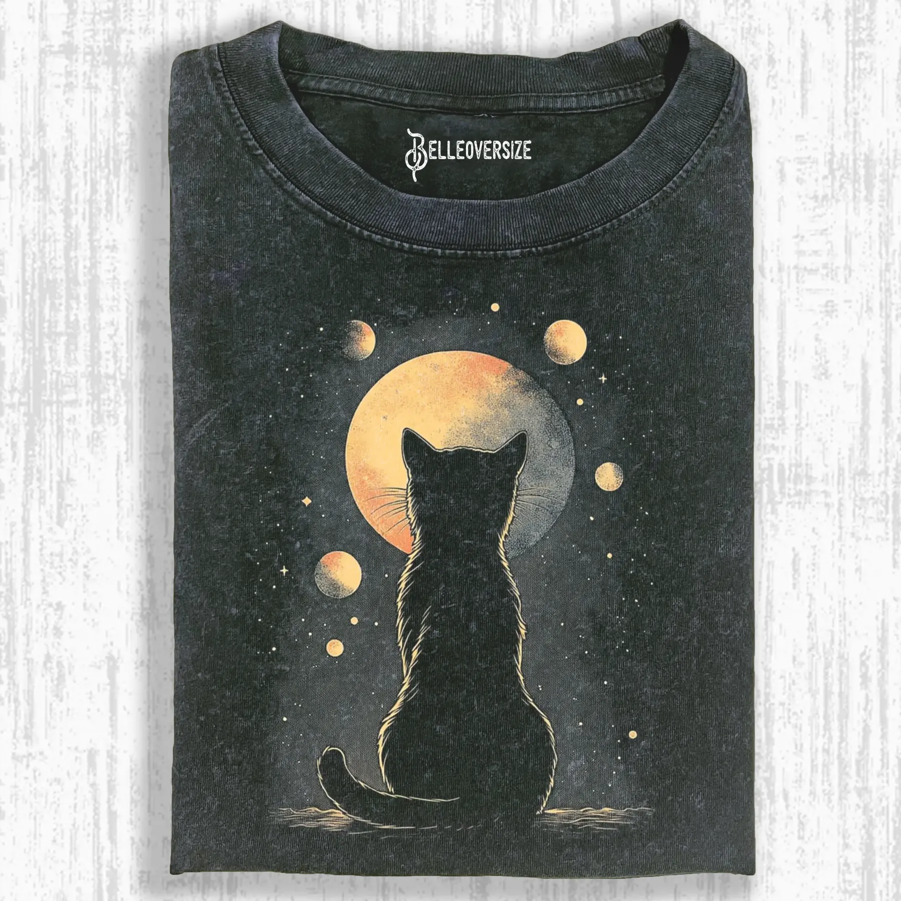BLACK CAT BETWEEN WORLDS T-SHIRT