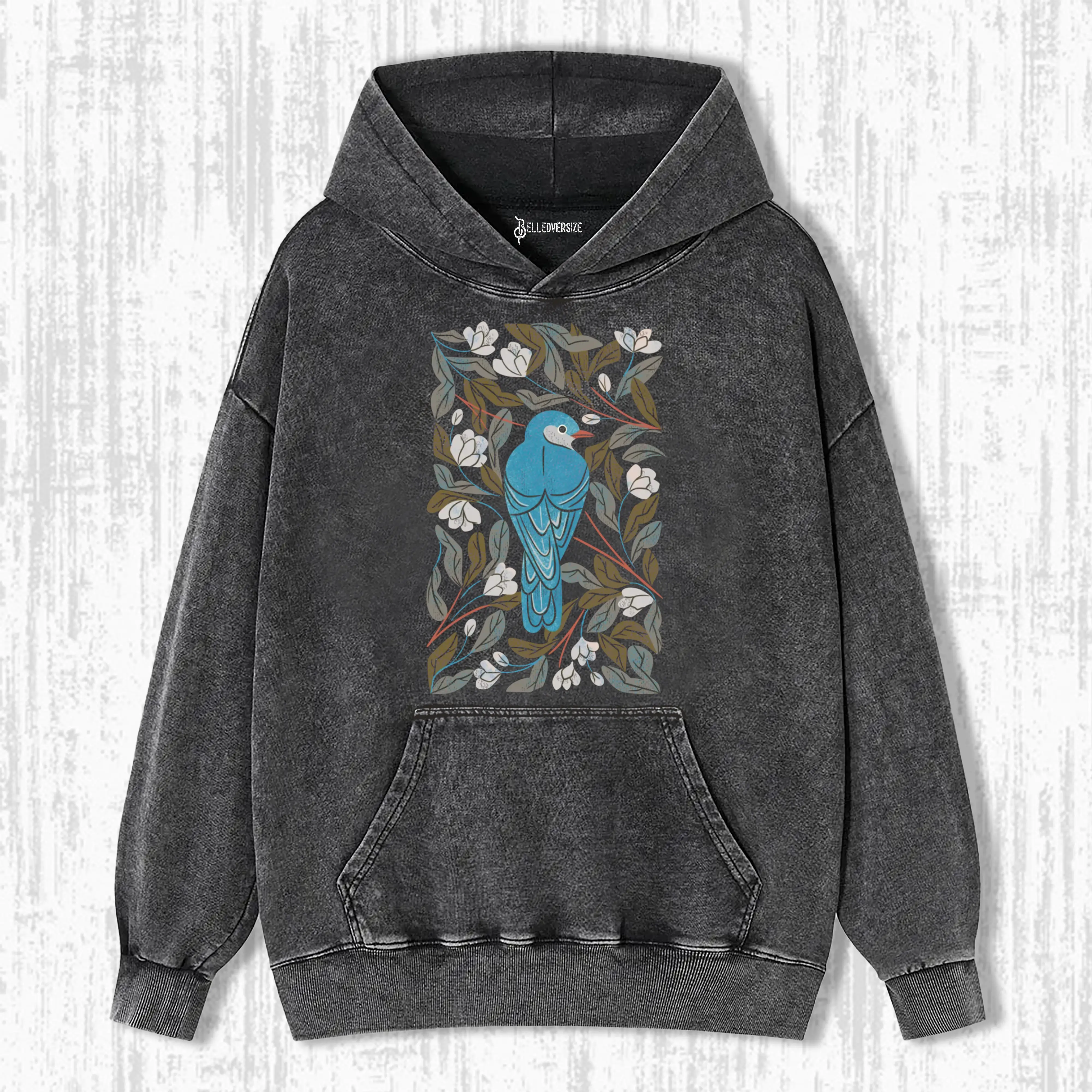 BLUEBIRD AND APPLE BLOSSOMS HOODIE
