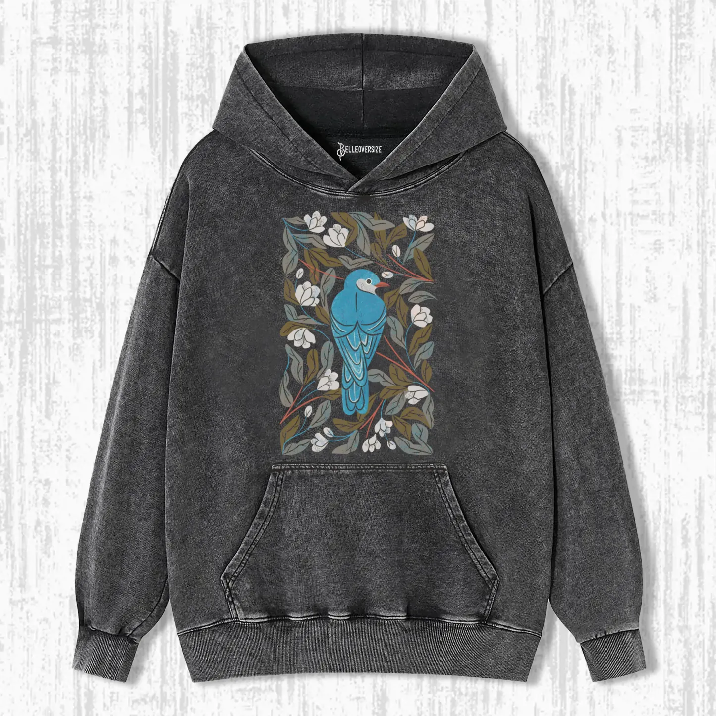 BLUEBIRD AND APPLE BLOSSOMS HOODIE