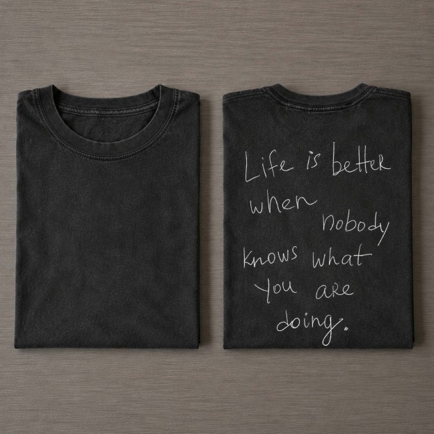 QUIET VIBES SECRET LIFE QUOTE T-SHIRT