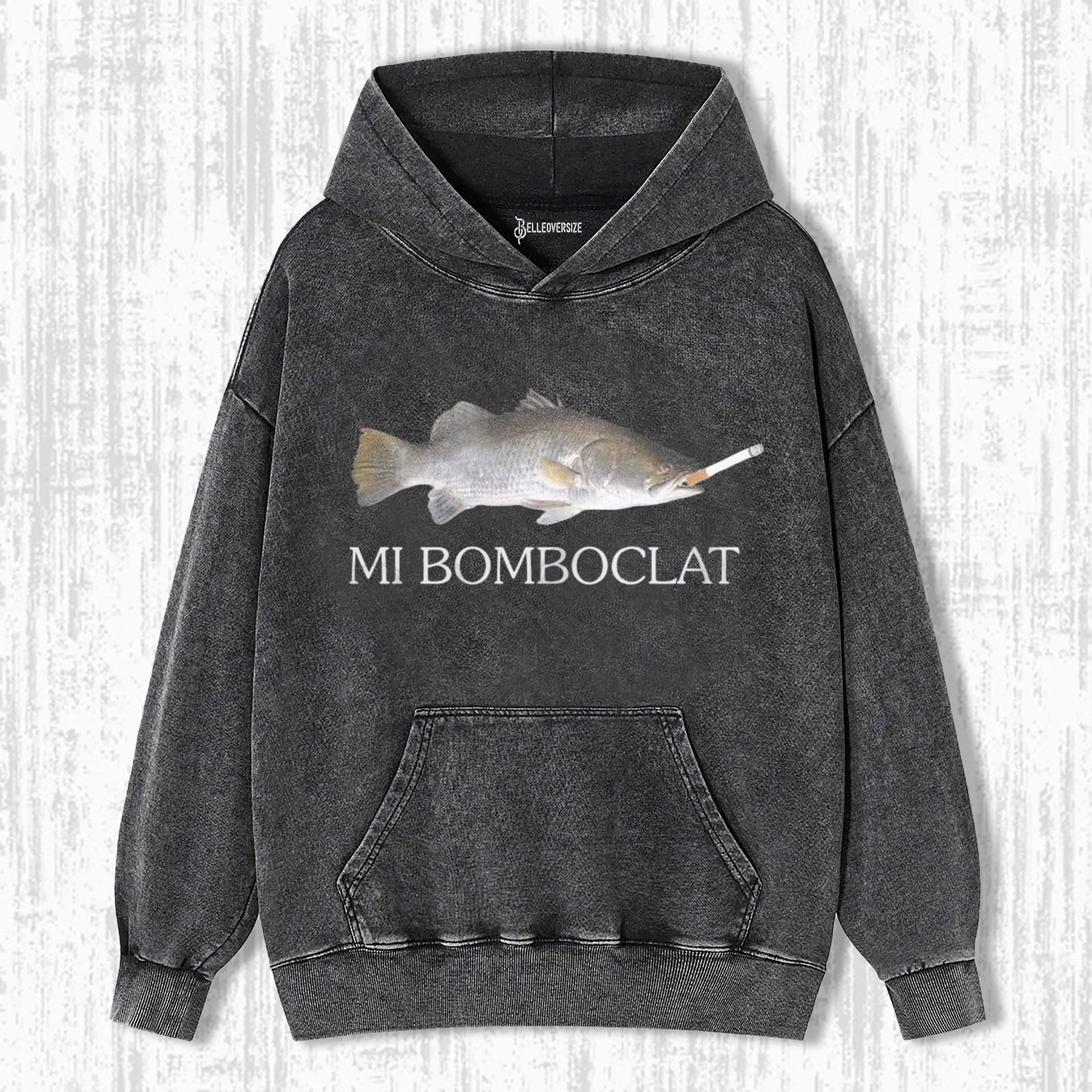 BOMBOCLAT FISH MEME HOODIE 