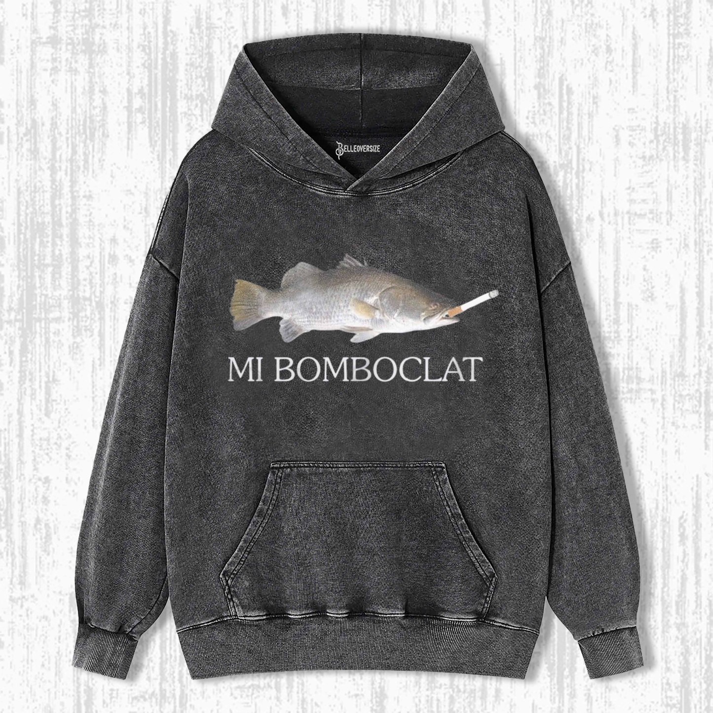BOMBOCLAT FISH MEME HOODIE